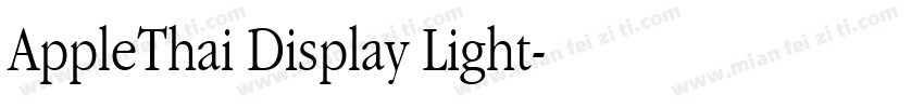 AppleThai Display Light字体转换